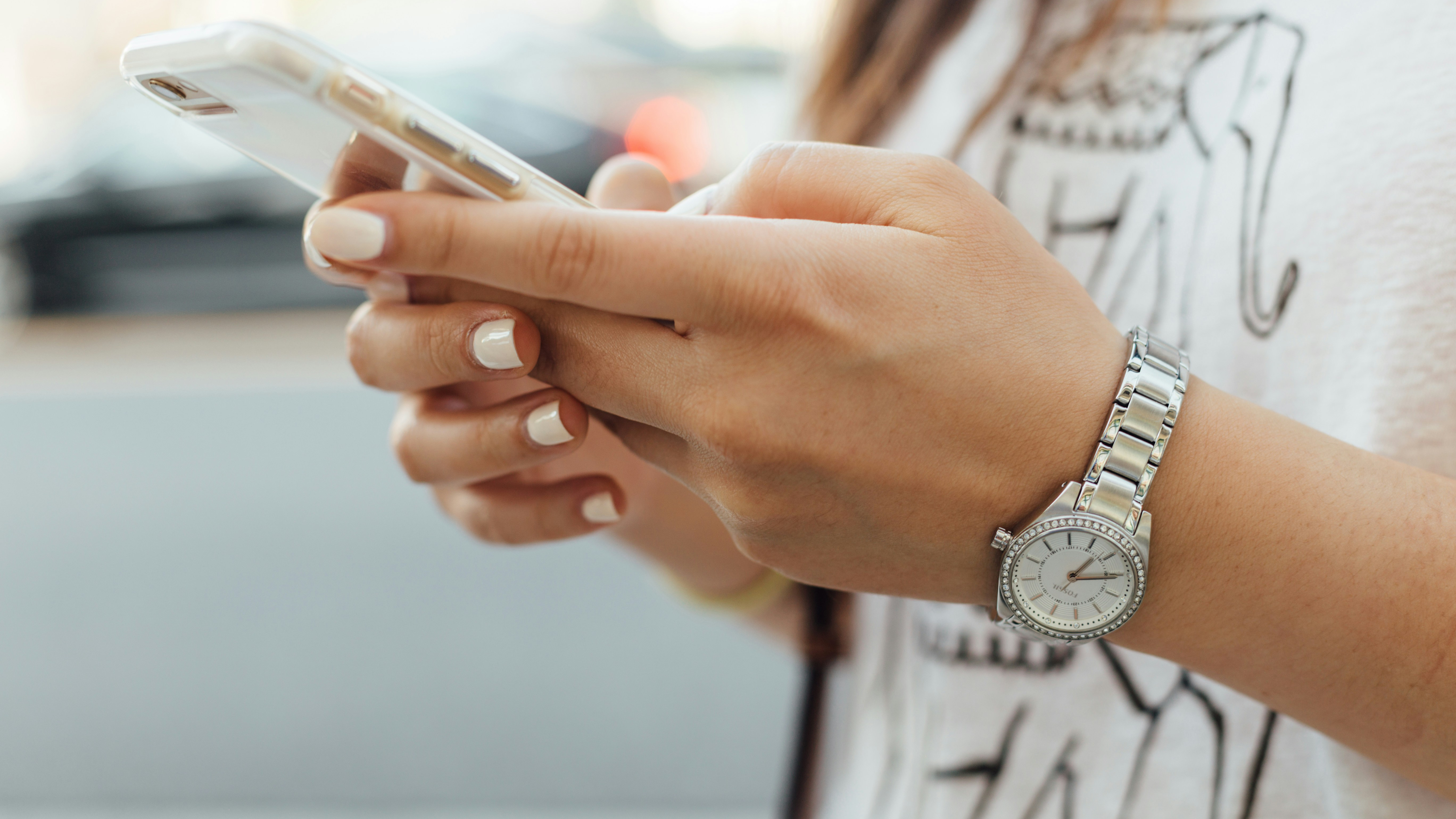 Person holding phone