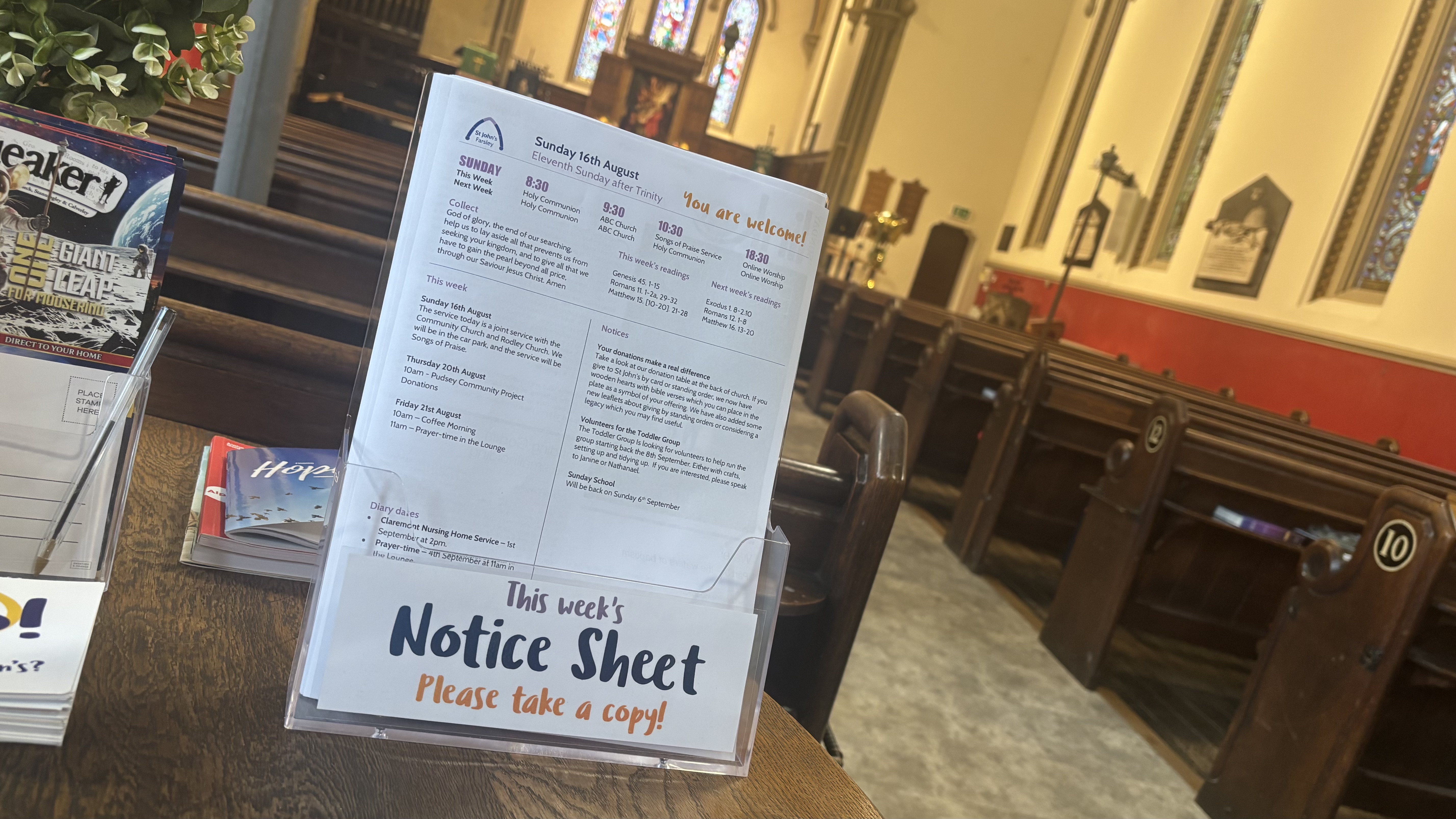 Notice Sheets